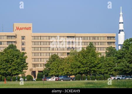 Huntsville, Alabama, Marriott Hotel vicino allo US Space & Rocket Center, centro Foto Stock