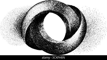 Design sacro con elementi di stippling e dotwork per l'arte e la creatività. Illustrazione Vettoriale