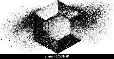 Geometria sacra che stipplica il design di trame con forme geometriche complesse. Illustrazione Vettoriale