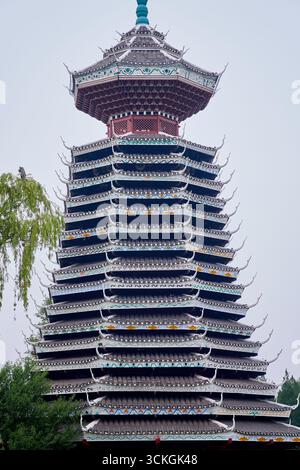 Beijing China Ethnic Museum North Park - un parco all'aperto dedicato alle comunità della cultura delle minoranze indigene cinesi Foto Stock