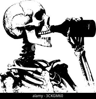 Illustrazione grunge di colore bianco e nero per il design urbano. Illustrazione Vettoriale