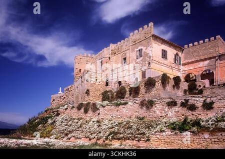 Forte Teglia. Isola di Pianosa, Arcipelago Toscano, Livorno, Italia. Foto Stock