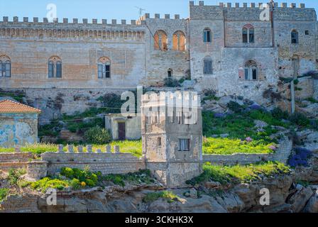 Forte Teglia. Isola di Pianosa, Arcipelago Toscano, Livorno, Italia. Foto Stock