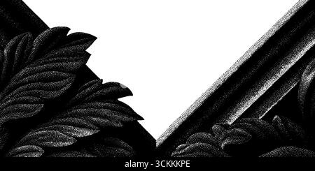 Design intricato della soglia delle stanghette con incisioni e motivi ornati. Illustrazione Vettoriale