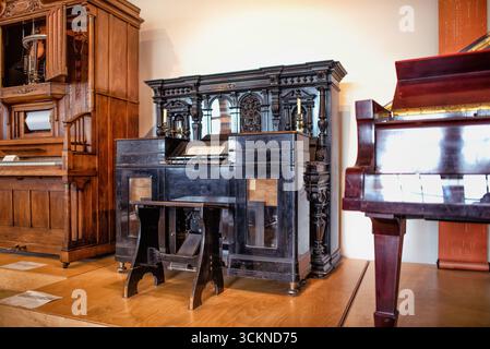 Monaco di Baviera, Germania - 14 settembre 2018: Un vecchio orchestrion di pianoforti nel museo tedesco di Monaco. Foto Stock