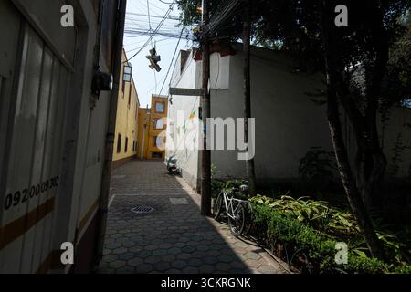 Città del Messico, Messico; 1 novembre 2025: Quartiere di Colonia la Romita, un piccolo, vecchio quartiere alternativo di città del Messico. Foto Stock