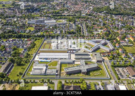 Vista aerea, prigione di Werl, Belgische Strasse, Werl, Soester Boerde, Renania settentrionale-Vestfalia, Germania, arresto, DE, Europa, imprigionamento, pena detentiva Foto Stock