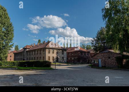 Auschwitz, Polonia, 6 agosto 2025. Campo di concentramento e sterminio di Auschwitz Birkenau Foto Stock