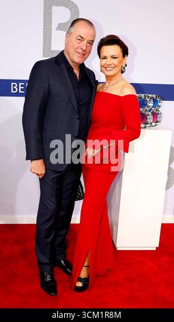 Clemens Toennies, Margit Toennies bei der Bertelsmann Party 2025 in der Berliner Repräsentanz Bertelsmann Unter den Linden 1. *** Clemens Toennies, Margit Toennies al Partito Bertelsmann 2025 presso l'Ufficio di rappresentanza Bertelsmann di Berlino Unter den Linden 1 Foto Stock