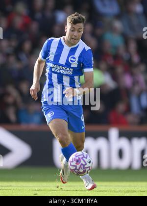 Bournemouth, Regno Unito. 13 settembre 2025. Bournemouth, Inghilterra, 13 settembre 2025: Stefanos Tzimas di Brighton & Hove Albion durante la partita di Premier League tra Bournemouth e Brighton al Vitality Stadium di Bournemouth, Inghilterra (foto di David Horton/Sports Press Photo) crediti: SPP Sport Press Photo. /Alamy Live News Foto Stock