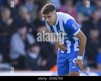 Bournemouth, Regno Unito. 13 settembre 2025. Bournemouth, Inghilterra, 13 settembre 2025: Stefanos Tzimas di Brighton & Hove Albion durante la partita di Premier League tra Bournemouth e Brighton al Vitality Stadium di Bournemouth, Inghilterra (foto di David Horton/Sports Press Photo) crediti: SPP Sport Press Photo. /Alamy Live News Foto Stock