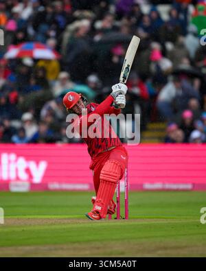 WARWICKSHIRE, REGNO UNITO. 13 settembre: Durante Lancashire Lightning vs Somerset - Vitality Blast semifinale all'Edgbaston Cricket Ground sabato 13 settembre 2025 nel WARWICKSHIRE, REGNO UNITO. Crediti: Taka Wu/Alamy Live News Foto Stock
