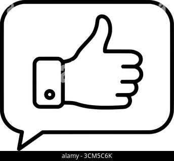 Icona del vettore Bubble Speech per l'illustrazione Stock di Social Media Design Illustrazione Vettoriale