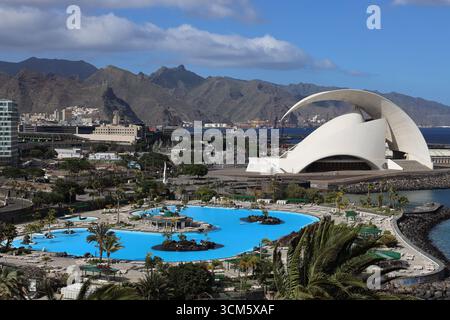 Tenerife Adan Martin Concert Hall, Santa Cruz de Tenerife, Costa nordorientale, Tenerife, Spagna Foto Stock