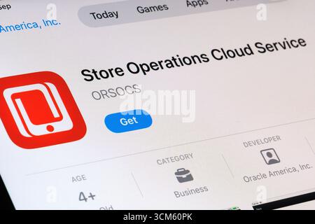 App Store Operations Cloud Service Foto Stock