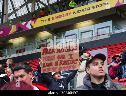 Bristol, Regno Unito. 14 agosto 2025. Partita di Coppa del mondo di rugby Inghilterra contro Scozia all'Ashton Gate Stadium. SOLO PER USO EDITORIALE. NON PER USO COMMERCIALE. Bristol, Regno Unito © ️ crediti: Elsie Kibue/Alamy Live News Foto Stock