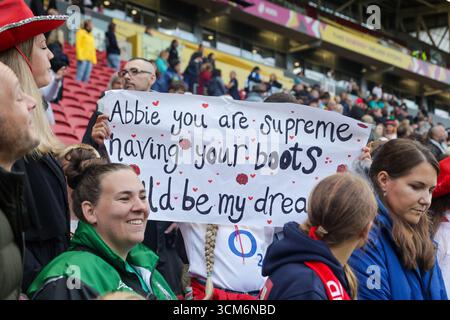 Bristol, Regno Unito. 14 agosto 2025. Partita di Coppa del mondo di rugby Inghilterra contro Scozia all'Ashton Gate Stadium. SOLO PER USO EDITORIALE. NON PER USO COMMERCIALE. Bristol, Regno Unito © ️ crediti: Elsie Kibue/Alamy Live News Foto Stock