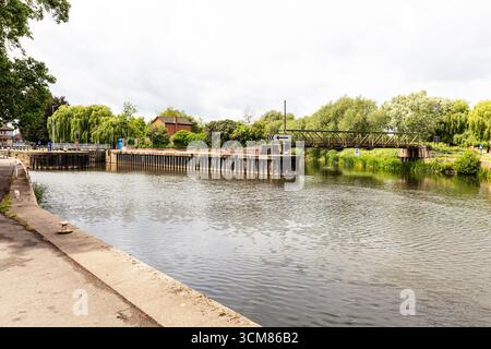 Newark River trent, Newark, Newark on Trent, Nottinghamshire, Regno Unito, Inghilterra, Newark Regno Unito, trent River, castelli, River Trent, River, fiumi, Trent Foto Stock