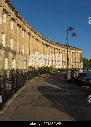 Royal Crescent a Bath, Inghilterra. Foto Stock