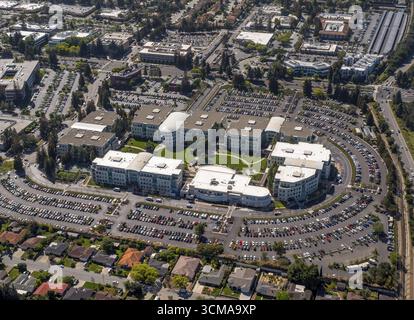 Apple Campus i, Apple Inc, Apple University, Infinite loop, Silicon Valley, California, Stati Uniti d'America, Cupertino, California, Stati Uniti, Santa Cl Foto Stock