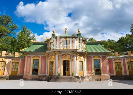 Padiglione Cinese al Palazzo Drottningholm - residenza privata della famiglia reale svedese situata vicino a Stoccolma, Svezia Foto Stock