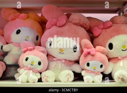 I miei giocattoli melodyplushie sullo scaffale Foto Stock