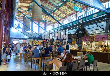 Ristoranti, mercato centrale, mercato centrale, Firenze, Toscana, Italia Foto Stock