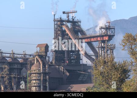 Bosnia-Erzegovina, Zenica (Mun.), zona industriale Zenica: Acciaierie ('Željezara Zenica') Foto Stock