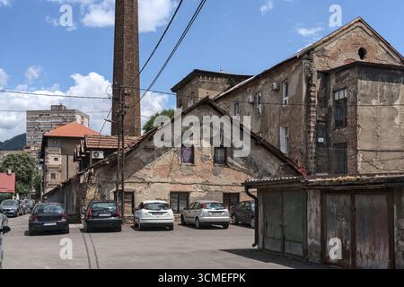 Bosnia-Erzegovina, Zenica (Mun.), Zenica Bilino Polje: Cartiera "Papirna" ("Papirna") Foto Stock