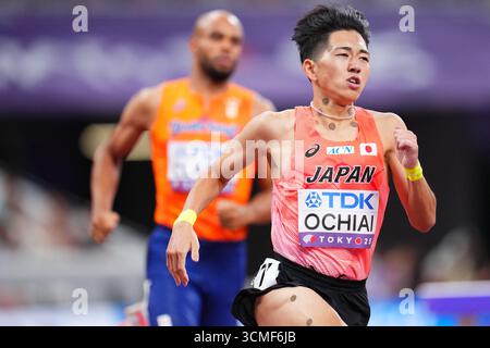 Tokyo, Giappone. 16 settembre 2025. Ko Ochiai (JPN) Athletics : World Athletics Championships Tokyo 2025 Men's 800m Heat al National Stadium di Tokyo, Giappone . Crediti: AFLO SPORT/Alamy Live News Foto Stock