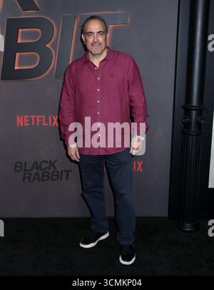 New York, Stati Uniti. 16 settembre 2025. David Zayas partecipa alla premiere "Black Rabbit" di Netflix a New York tenutasi al SVA Theatre il 16 settembre 2025 a New York, NY © Steven Bergman/AFF-USA.COM Credit: AFF/Alamy Live News Foto Stock