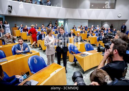 L'AIA - Henri Bontebal cda e Dilan Yeşilgöz vvd durante il primo giorno delle considerazioni politiche generali ANP /HOLLANDSE HOOGTE /ROBIN UTRECHT netherlands Out - belgio Out Foto Stock
