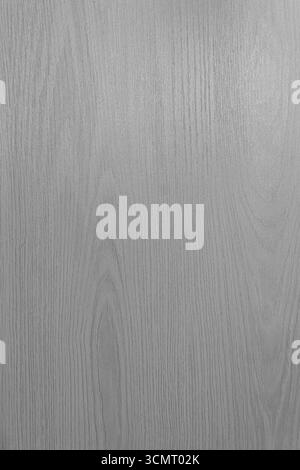 Primo piano ad alta risoluzione di una superficie in legno grigio che mostra motivi a grana naturale, perfetto come sfondo versatile o trama nei progetti di design Foto Stock