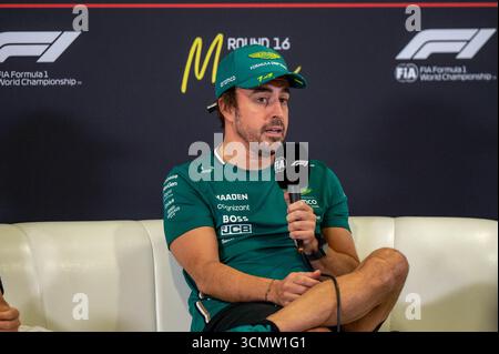 ItalianGP GP GP F1 2025 il 7 settembre 2025 a Monza, Italia - Formula 1 Fernando Alonso pilota di Aston Martin Foto Stock