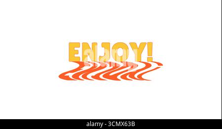 Prova l'audace pulsante Internet con l'ombra arancione ondulato Illustrazione Vettoriale