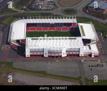 Vista aerea dello stadio bet365 di Stoke City Foto Stock