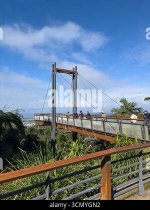 Punto panoramico Skywalk presso il molo Forest Sky, Coffs Harbour, Australia Foto Stock