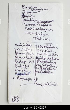 I testi dei Give Peace A Chance sono stati messi all'asta per la prima volta a Bonhams - 24 ottobre 2005 Foto Stock