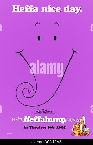 Pooh's Heffalump Movie (2005) diretto da Frank Nissen e interpretato da Jim Cummings, John Fiedler e Nikita Hopkins. Un'affascinante avventura animata Disney in cui Roo scopre un giovane Heffalump e insegna ai suoi amici l'accettazione e l'amicizia. Fotografia di un poster originale del 2005 DA UTILIZZARE ESCLUSIVAMENTE PER L'EDITORIALE. Crediti: BFA / Walt Disney Pictures Foto Stock