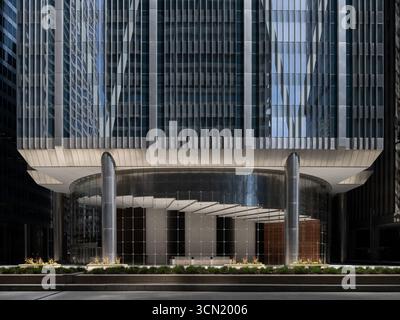 Deloitte Building, ubicazione: Chicago, Illinois, architetto: Goettsch Partners Foto Stock