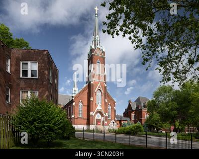 St. Agatha Catholic Church, sede: St. Louis, Missouri, architetto: Joseph Stauder Foto Stock