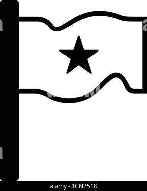 Immagine dell'icona della bandiera della corsa Illustrazione Vettoriale