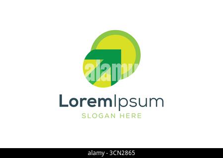 Disegno del logo del cerchio freccia Illustrazione Vettoriale