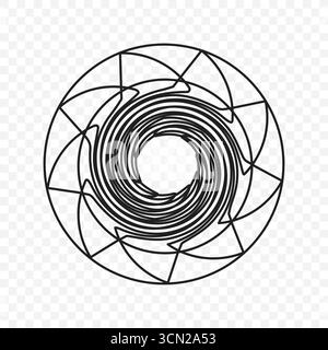 modello di disegno vettoriale del logo circle swirl Illustrazione Vettoriale