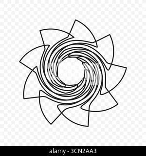 modello di disegno vettoriale del logo circle swirl Illustrazione Vettoriale