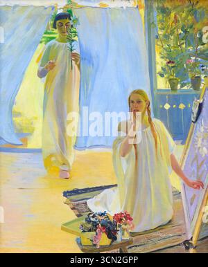 Terrazza, Annunciazione. (1907/8) di Oleksandr Murashko (1875-1919). Foto Stock