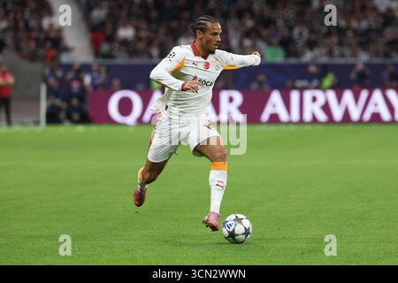 Francoforte sul meno, Germania. 18 settembre 2025. Durante la fase MD1 della UEFA Champions League 2025/26 tra Eintracht Frankfurt e Galatasaray al Deutsche Bank Park di Francoforte, Germania, il 18 settembre 2025 UEFA Champions League, League fase MD1 - Eintracht Frankfurt vs Galatasaray (foto di Joaquim Ferreira) credito: dpa/Alamy Live News Foto Stock