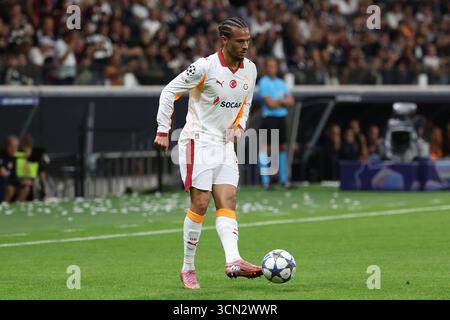 Francoforte sul meno, Germania. 18 settembre 2025. Durante la fase MD1 della UEFA Champions League 2025/26 tra Eintracht Frankfurt e Galatasaray al Deutsche Bank Park di Francoforte, Germania, il 18 settembre 2025 UEFA Champions League, League fase MD1 - Eintracht Frankfurt vs Galatasaray (foto di Joaquim Ferreira) credito: dpa/Alamy Live News Foto Stock