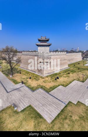 Fotografia aerea del padiglione Kuixing nella città antica di Anyang, Anyang, provincia di Henan Foto Stock