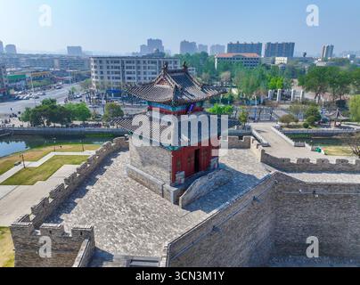 Fotografia aerea del padiglione Kuixing nella città antica di Anyang, Anyang, provincia di Henan Foto Stock